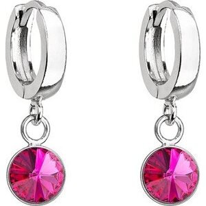 EVOLUTION GROUP 31300.3 fuksia dekorované kryštálmi Swarovski (Ag 925/1000, 1,8 g)