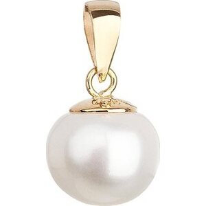 EVOLUTION GROUP 924001.1 biely dekorovaný pravou perlou AAA8-8,5 (Au 585/1000, 1,5 g)