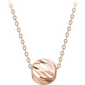 TROLI Nežný pozlátený náhrdelník s príveskom Globe Rose Gold