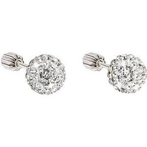 EVOLUTION GROUP - Strieborné kôstky so Swarovského® krištáľmi 31111.1 (Ag925/1000; 1,3 g, biele)