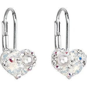 EVOLUTION GROUP 31125.9 visiace srdce dekorované kryštálmi Swarovski (925/1000, 1 g, biele)
