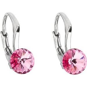 EVOLUTION GROUP 31230.3 visiace okrúhle dekorované kryštálmi Swarovski (925/1000, 1,2 g, ružové)