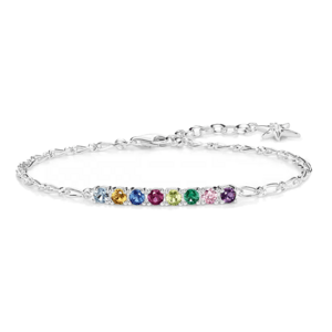 THOMAS SABO strieborný náramok Colourful stones SCA150333