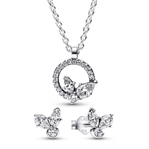 PANDORA set náhrdelník a náušnice Žiarivý herbár 392620C01-45+292406C01