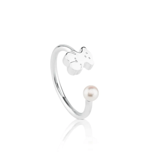 TOUS strieborný prsteň Dolls Ring with pearl 515915500