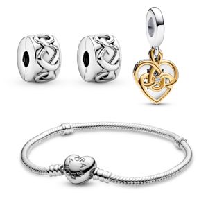 PANDORA set náramok s korálkami Mum 590719+2x798035+763237C01