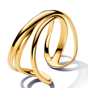 PANDORA ESSENCE pozlátený trojitý otvorený prsteň 163284C00