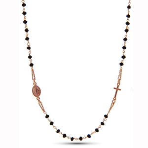 AMEN strieborný náhrdelník Rosaries Crystal CRORN3