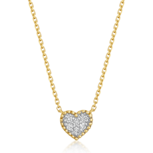 SOFIA DIAMONDS zlatý náhrdelník srdiečko s diamantmi 0,048 ct H/SI GEMCS32202-23