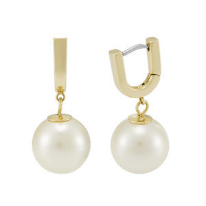 FOSSIL náušnice Heritage Pearl D-Link Gold-Tone FOJF04730710