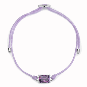 BROSWAY šnúrkový strieborný náramok Fancy Magic Purple BWFMP110