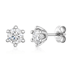 SOFIA DIAMONDS zlaté náušnice s laboratórnymi diamantmi 0,5 ct D-E/VS+ LABGER21527WG