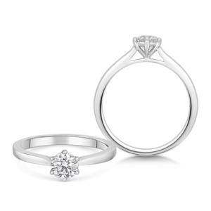 SOFIA DIAMONDS zlatý zásnubný prsteň s laboratórnym diamantom 0,05 ct D-E/VS+ LABGRG47068WG