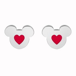 DISNEY oceľové náušnice Mickey so srdiečkom E600189NRL.CS