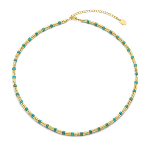 CO88 dámsky oceľový náhrdelník s tyrkysom C88CN-26235