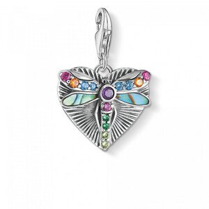 THOMAS SABO strieborný prívesok charm Heart with dragonfly 1811-964-7
