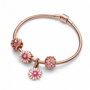 PANDORA "Pink daisy flower"