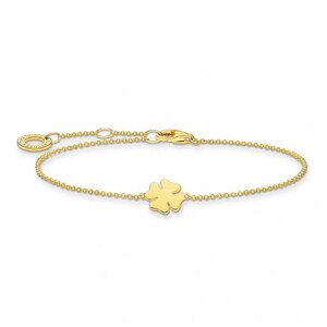THOMAS SABO strieborný náramok Cloverleaf gold A1990-413-39-L19v