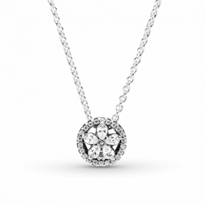 PANDORA náhrdelník Žiarivá snehová vločka 399230C01-45