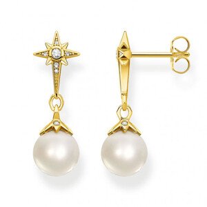 THOMAS SABO náušnice Pearl star gold H2118-445-14