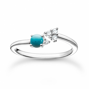 THOMAS SABO prsteň Arrow turquoise stone TR2345-405-17