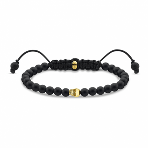 THOMAS SABO náramok Black skull gold A2015-848-11-L22v