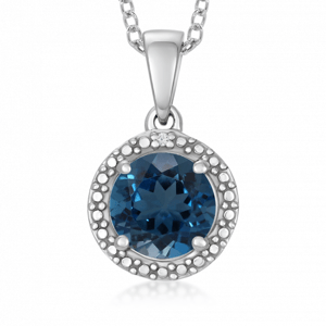 SOFIA zlatý prívesok london blue topás GEMPD27957-06
