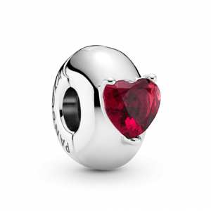 PANDORA klipová korálka Červené srdce 799203C01
