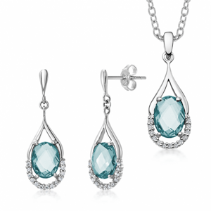 SOFIA strieborný set náušnice, prívesok a retiazka AEAE6005Z,SSY/R+AEAP4309Z,SSY/R