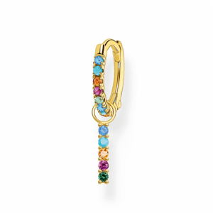 THOMAS SABO kusová náušnica Coloured stones and pendant gold CR703-488-7