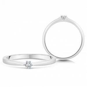 SOFIA DIAMONDS zlatý zásnubný prsteň s diamantom 0,05 ct H/I1 UDRG47225W-H-I1