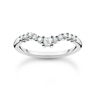 THOMAS SABO prsteň White stone silver TR2398-051-14