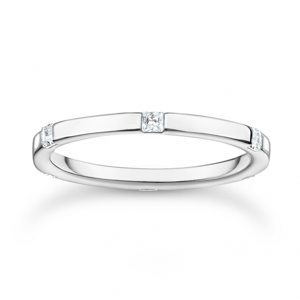 THOMAS SABO prsteň White stones silver TR2396-051-14