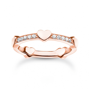 THOMAS SABO prsteň Hearts rose gold TR2391-416-14