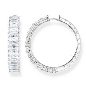 THOMAS SABO náušnice kruhy White stones pavé silver CR683-051-14