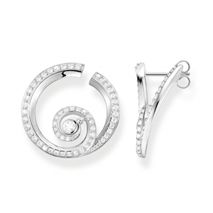 THOMAS SABO náušnice Wave with stones H2227-051-14