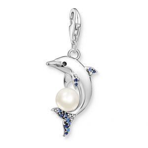THOMAS SABO strieborný prívesok charm Dolphin with pearl silver 1889-664-7