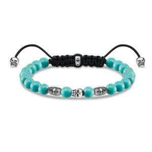THOMAS SABO strieborný náramok Turquoise skull A1945-504-17-L22V