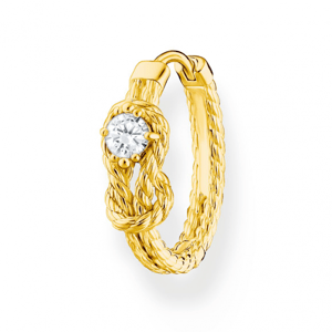 THOMAS SABO kusová náušnica Rope with knot gold CR695-414-14