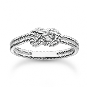 THOMAS SABO prsteň Rope with knot silver TR2399-001-21