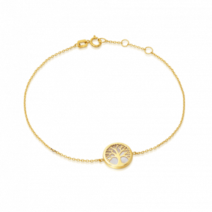SOFIA zlatý náramok strom života AG8856-PULSERA-14KYG2