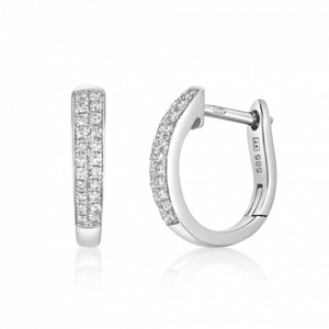 SOFIA DIAMONDS zlaté náušnice kruhy s diamantmi 0,15 ct H/SI3 CK37001381855