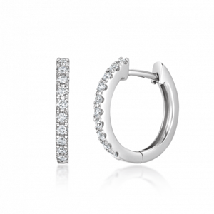 SOFIA DIAMONDS zlaté náušnice kruhy s diamantmi 0,11 ct H/SI3 CK37003701855