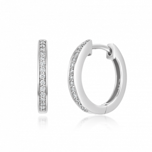 SOFIA DIAMONDS zlaté náušnice kruhy s diamantmi 0,12 ct H/SI3 CK37004311855