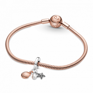 PANDORA pozlátený náramok Starfish 580728+781690C01