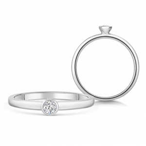SOFIA DIAMONDS zlatý zásnubný prsteň s diamantom 0,15 ct BDRB00076WG