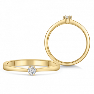SOFIA DIAMONDS zlatý zásnubný prsteň s diamantom 0,10 ct BDRB00067YG
