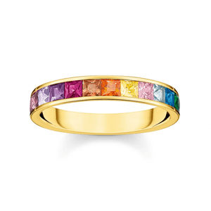THOMAS SABO prsteň Colourful stones gold TR2403-996-7