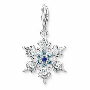 THOMAS SABO strieborný prívesok charm Snowflake with blue stones 1902-945-7