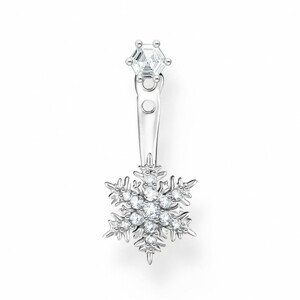 THOMAS SABO kusová náušnica Snowflake with white stones H2255-051-14